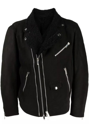 LES HOMMES suede biker jacket - Black