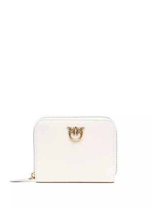 PINKO Love Birds leather wallet - White