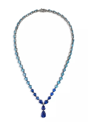 Anabela Chan 18kt black gold Nova multi-stone necklace - Blue