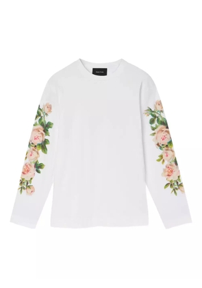 Simone Rocha rose-print long-sleeve T-shirt - White