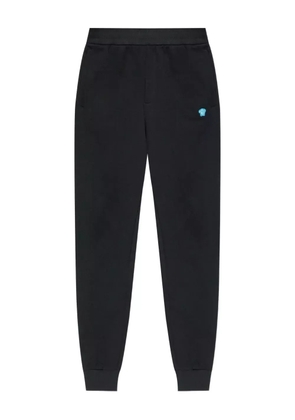 Versace cotton embroidered-logo sweatpants - Black