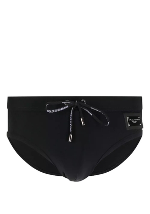 Dolce & Gabbana logo-plaque swim trunks - Black