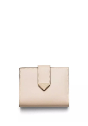 Prada small leather bi-fold wallet - Neutrals