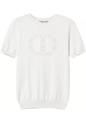 TWINSET Oval T-perforated T-shirt - White