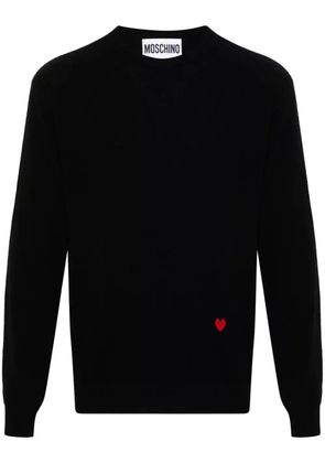 Moschino heart-intarsia sweater - Black