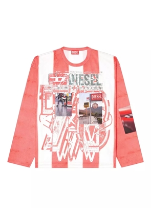 Diesel graphic-print long-sleeved T-shirt - Red