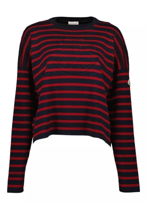 Moncler striped wool sweater - Red