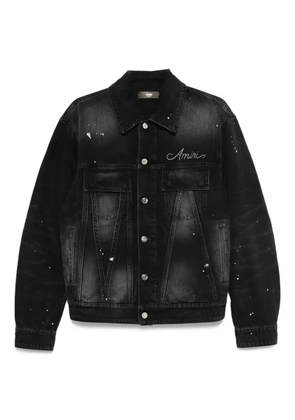 AMIRI paint-splatter denim jacket - Black