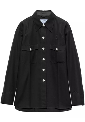 Prada wool gabardine coat - Black