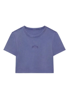 GCDS Lounge Logo cropped T-shirt - Purple