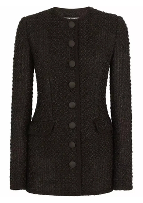 Dolce & Gabbana single-breasted tweed jacket - Black