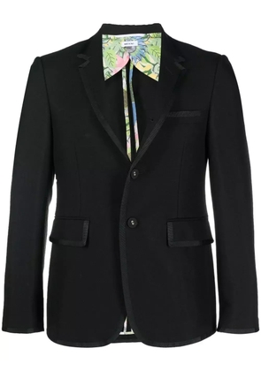 Thom Browne satin-trim wool blazer - Black