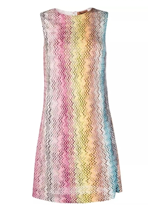 Missoni woven-zigzag shift dress - Yellow