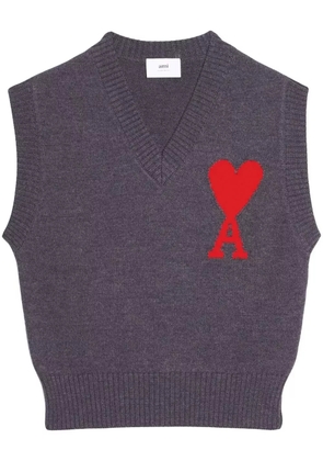 AMI Paris Ami de Coeur knitted vest - Purple