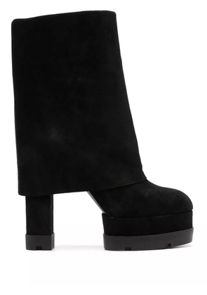 Casadei knee-length suede boots - Black