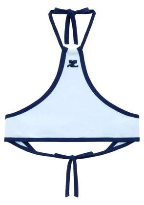Courrèges halterneck cropped top - Blue