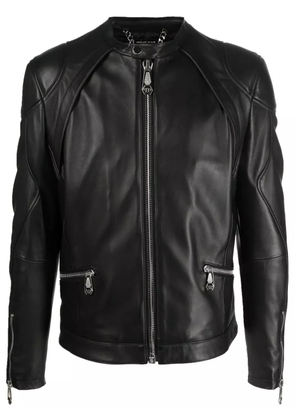 Philipp Plein zip-through biker jacket - Black