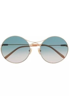 Chloé Eyewear logo-engraved round-frame sunglasses - Gold