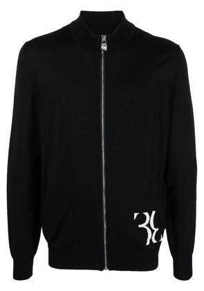 Billionaire merino-blend zip-up jumper - Black