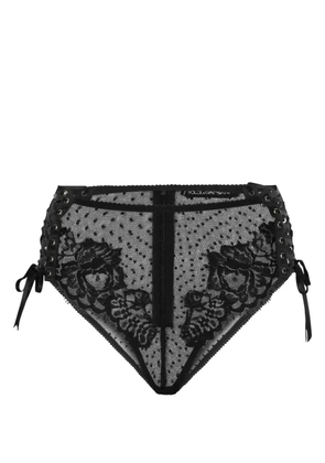 Dolce & Gabbana lace-detailing sheer briefs - Black