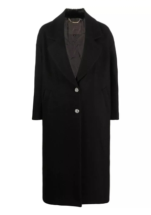 Philipp Plein skull-print faux-fur coat - Black