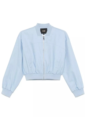 Maje cropped bomber jacket - Blue
