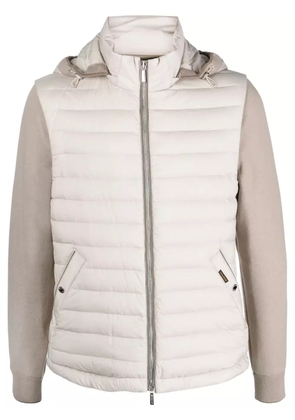 Moorer padded bomber jacket - Neutrals