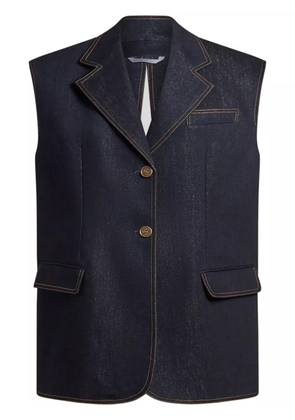 ETRO lurex denim vest - Blue