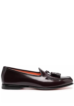 Santoni Andrea tassel-detail leather loafers - Red