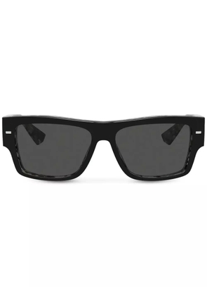 Dolce & Gabbana Eyewear Lusso Sartoriale rectangle-frame sunglasses - Black