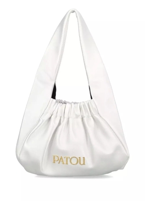 Patou Le Biscuit satin shoulder bag - White