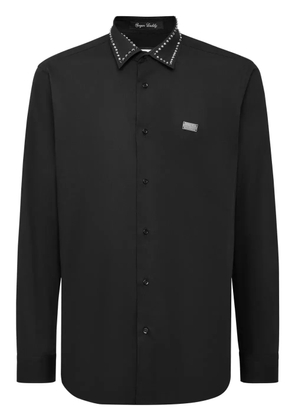 Philipp Plein stud-embellished cotton shirt - Black