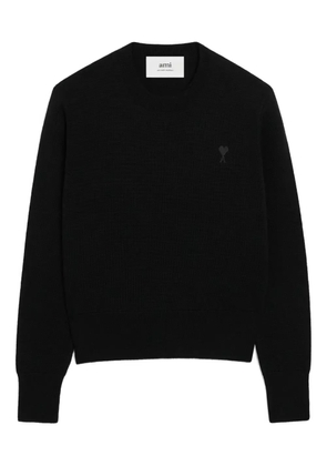 AMI Paris Ami De Coeur wool crew-neck sweater - 0180 BLACK/BLACK