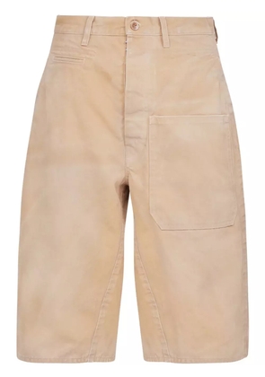 Maison Margiela high-waisted cotton shorts - Neutrals