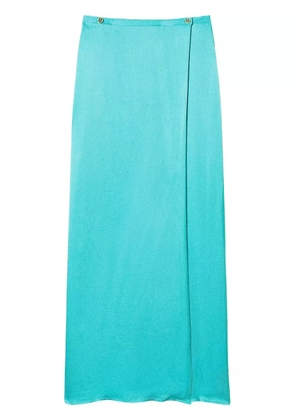 TWINSET satin-finish maxi skirt - Blue