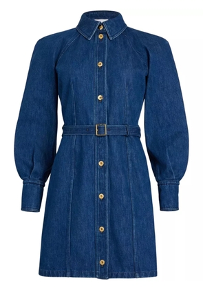 Patou denim mini shirt dress - Blue