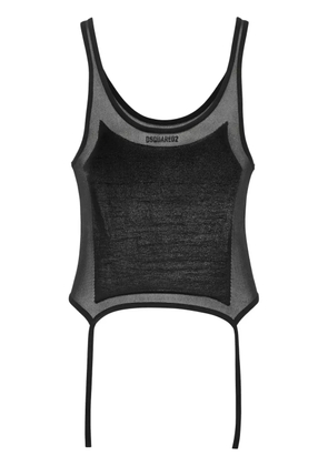 DSQUARED2 semi-sheer tank top - Black