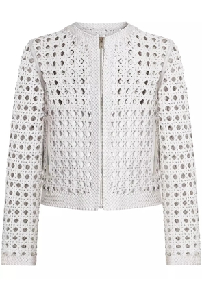 Dolce & Gabbana woven nappa-leather jacket - White