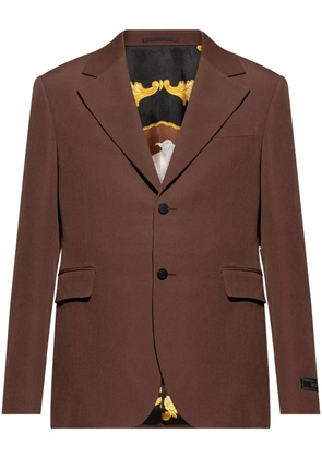 Versace single-breasted wool blazer - Brown