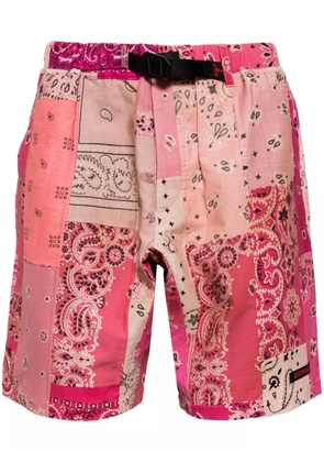 Readymade patchwork bandana-print cotton shorts - Pink
