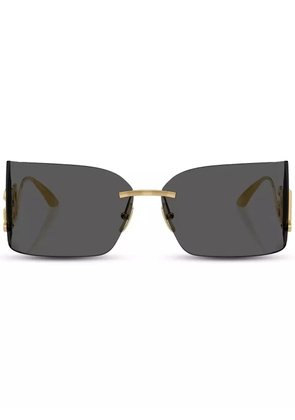 Dolce & Gabbana Eyewear logo-plaque sunglasses - Gold
