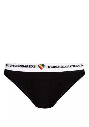 DSQUARED2 logo-waistband briefs - Black