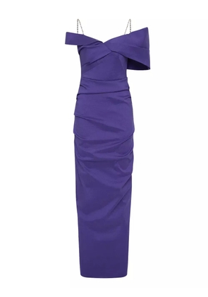 Rachel Gilbert Dahli off-shoulder ruched dress - Purple