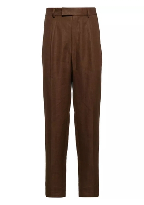Zegna pleated slim-fit trousers - Brown