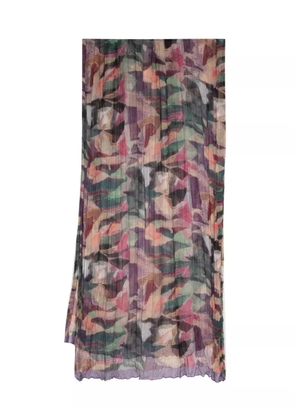 CHANEL Pre-Owned pleated silk scarf - Purple