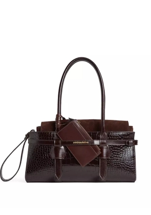 DSQUARED2 leather tote bag - Brown