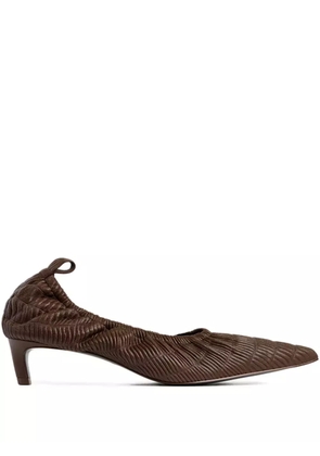 12 STOREEZ 40mm leather pumps - Brown