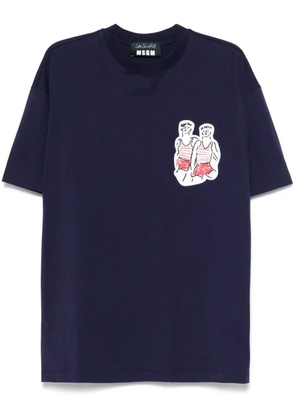 MSGM x Luke Edward Hall Sailors in Love T-shirt - Blue