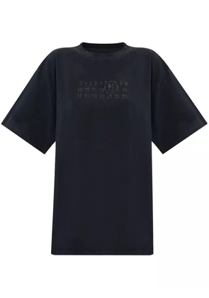 MM6 Maison Margiela Numbers-print cotton T-shirt - Black