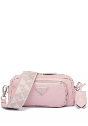 Prada logo-plaque shoulder bag - Pink